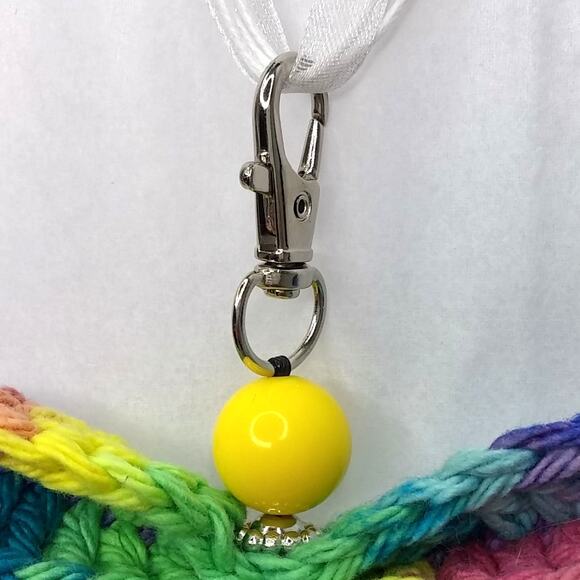 Artisan Dragonfly Vintage Beads Keychain Colorful Crochet Wings Purse Charm - Picture 7 of 9